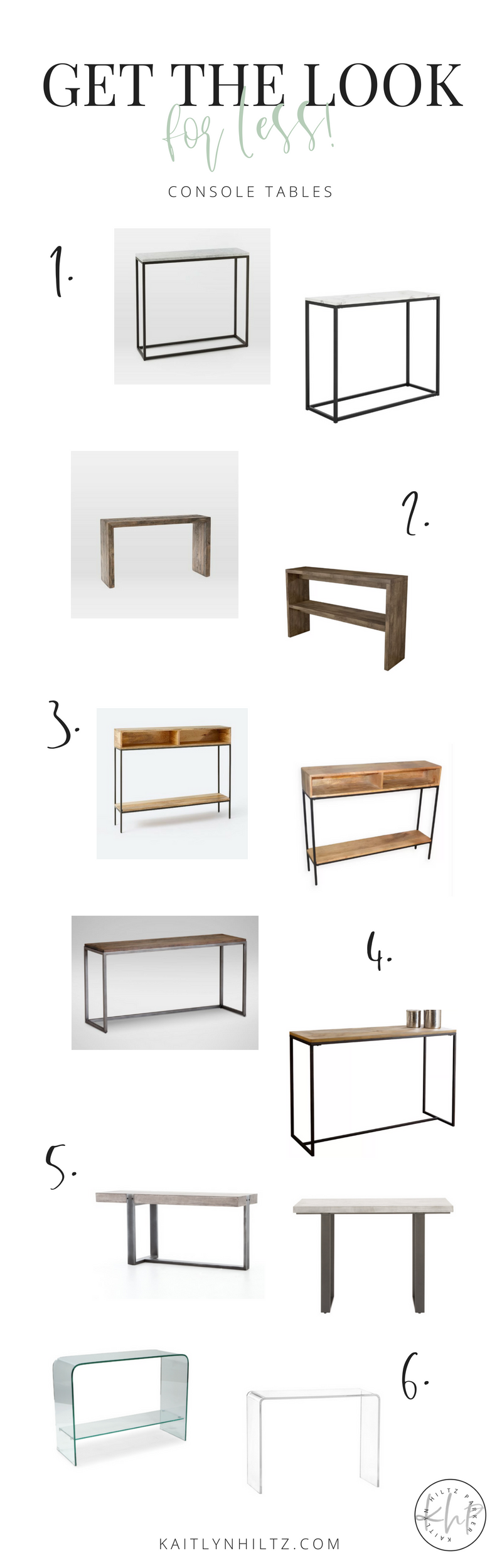 Get the Look for Less: Console Tables - kaitlynhiltz.com