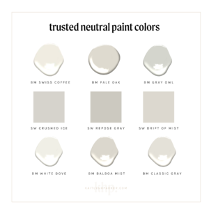 Go-To Neutral Paint Colors for the Modern Home | KAITLYN H. PARKER