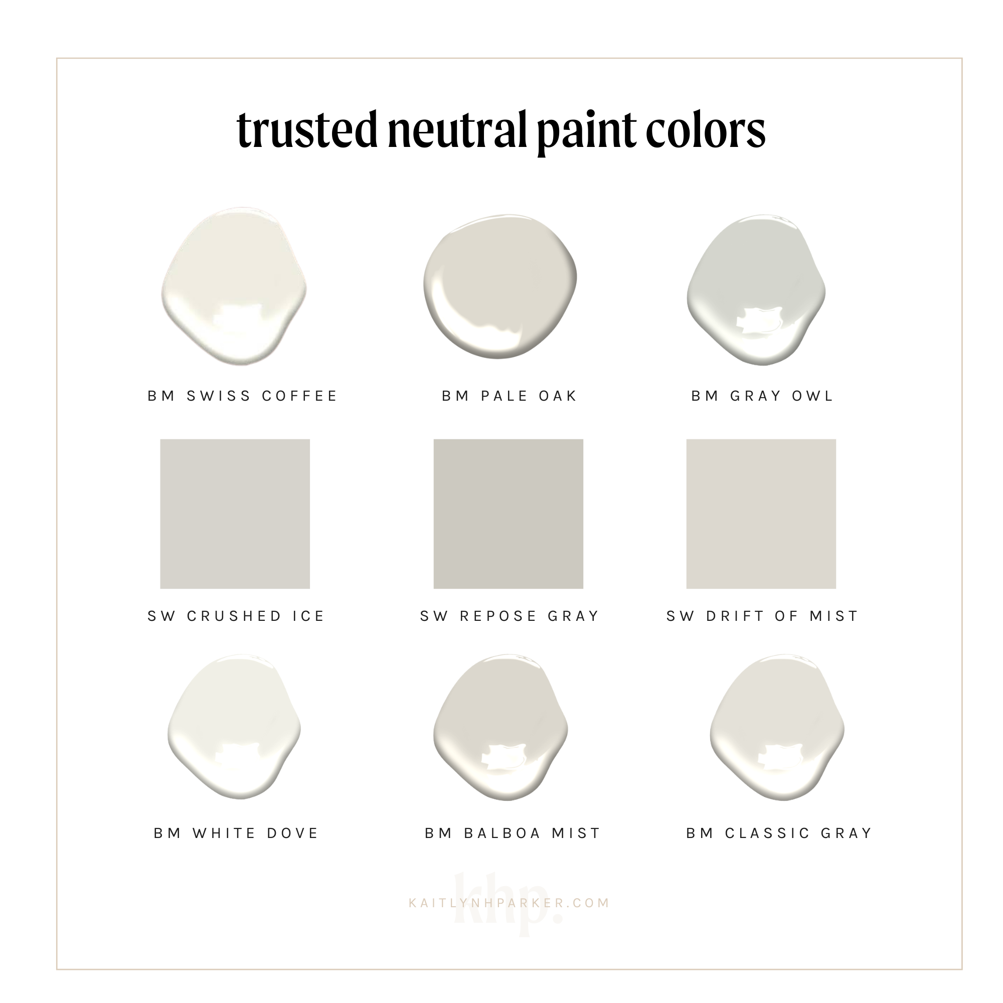 Go-To Neutral Paint Colors for the Modern Home | KAITLYN H. PARKER