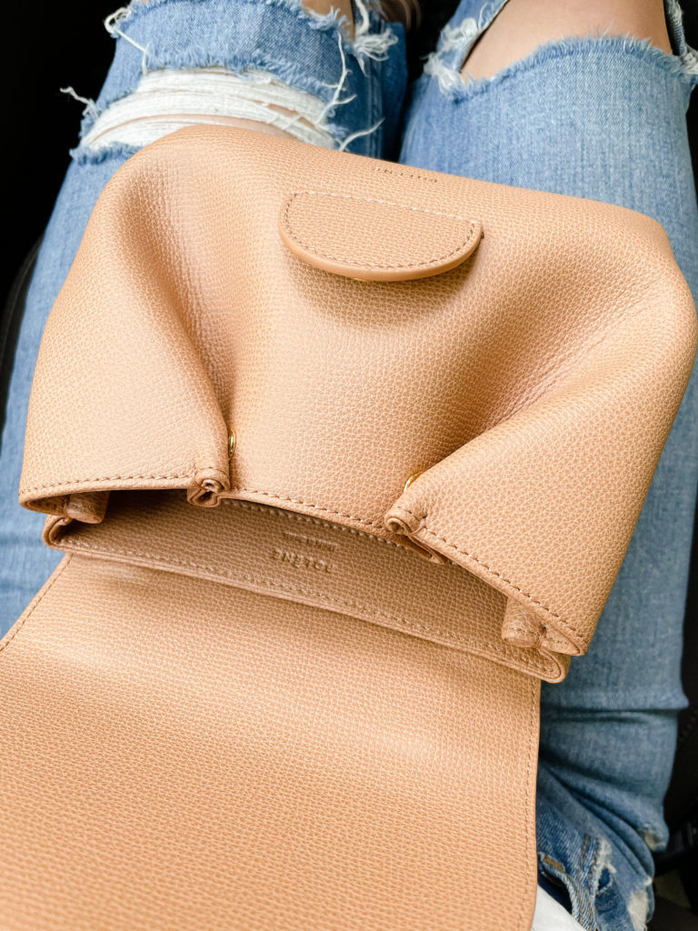 Polène Paris Numero Un Nano - Tan Textured Leather Crossbody Handbag